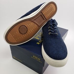 Wool Navy Herringbone Mens shoes